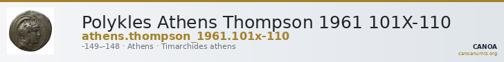 Polykles Athens Thompson 1961 101X-110 — CANOA
