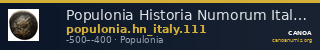Populonia Historia Numorum Italy 111 — CANOA
