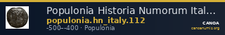 Populonia Historia Numorum Italy 112 — CANOA