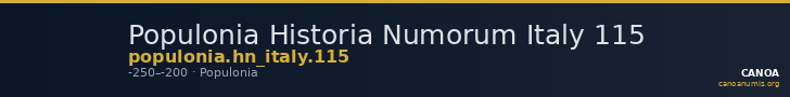Populonia Historia Numorum Italy 115 — CANOA