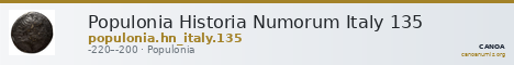 Populonia Historia Numorum Italy 135 — CANOA