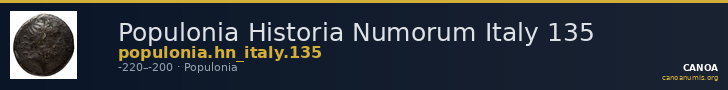 Populonia Historia Numorum Italy 135 — CANOA