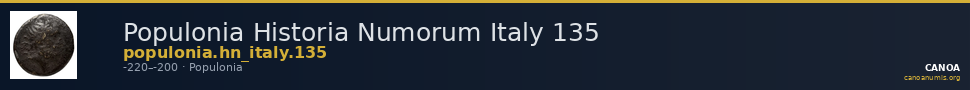 Populonia Historia Numorum Italy 135 — CANOA