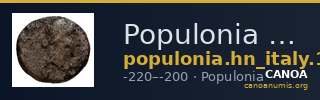 Populonia Historia Numorum Italy 145 — CANOA