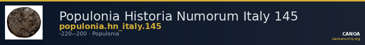 Populonia Historia Numorum Italy 145 — CANOA