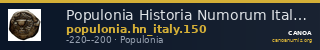 Populonia Historia Numorum Italy 150 — CANOA