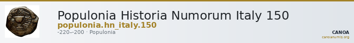 Populonia Historia Numorum Italy 150 — CANOA