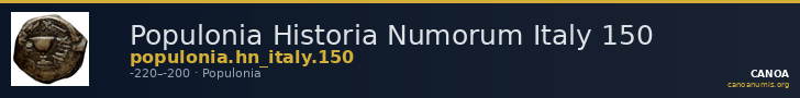 Populonia Historia Numorum Italy 150 — CANOA