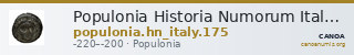Populonia Historia Numorum Italy 175 — CANOA