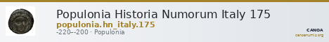 Populonia Historia Numorum Italy 175 — CANOA