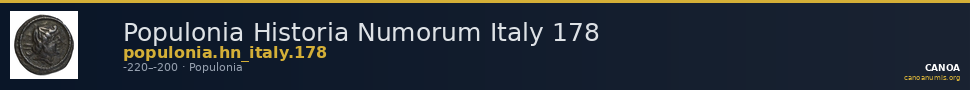 Populonia Historia Numorum Italy 178 — CANOA