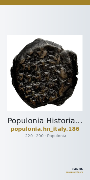 Populonia Historia Numorum Italy 186 — CANOA