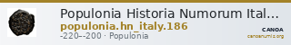 Populonia Historia Numorum Italy 186 — CANOA