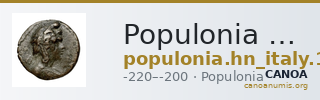 Populonia Historia Numorum Italy 187 — CANOA