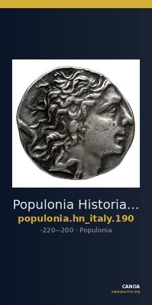 Populonia Historia Numorum Italy 190 — CANOA