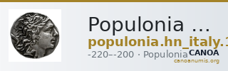 Populonia Historia Numorum Italy 190 — CANOA