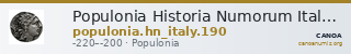 Populonia Historia Numorum Italy 190 — CANOA