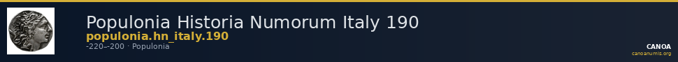 Populonia Historia Numorum Italy 190 — CANOA