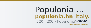 Populonia Historia Numorum Italy 191 — CANOA