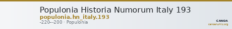 Populonia Historia Numorum Italy 193 — CANOA
