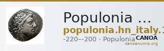 Populonia Historia Numorum Italy 195 — CANOA