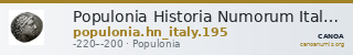 Populonia Historia Numorum Italy 195 — CANOA