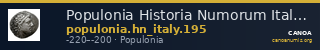 Populonia Historia Numorum Italy 195 — CANOA