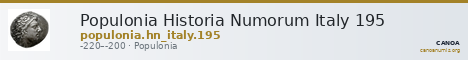 Populonia Historia Numorum Italy 195 — CANOA