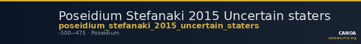 Poseidium Stefanaki 2015 Uncertain staters — CANOA