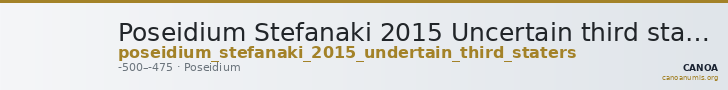 Poseidium Stefanaki 2015 Uncertain third staters — CANOA