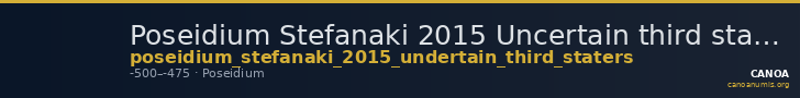 Poseidium Stefanaki 2015 Uncertain third staters — CANOA