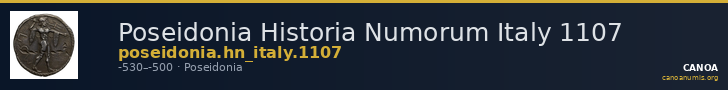 Poseidonia Historia Numorum Italy 1107 — CANOA