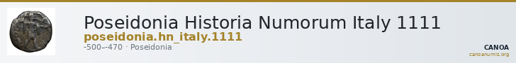 Poseidonia Historia Numorum Italy 1111 — CANOA