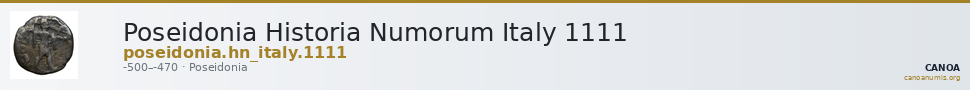 Poseidonia Historia Numorum Italy 1111 — CANOA