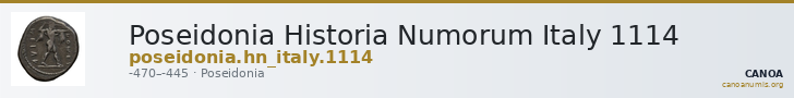 Poseidonia Historia Numorum Italy 1114 — CANOA