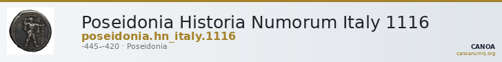 Poseidonia Historia Numorum Italy 1116 — CANOA