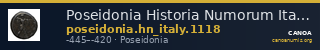 Poseidonia Historia Numorum Italy 1118 — CANOA