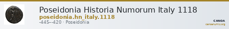 Poseidonia Historia Numorum Italy 1118 — CANOA