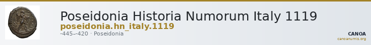 Poseidonia Historia Numorum Italy 1119 — CANOA