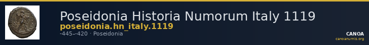 Poseidonia Historia Numorum Italy 1119 — CANOA