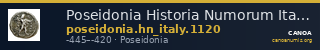Poseidonia Historia Numorum Italy 1120 — CANOA