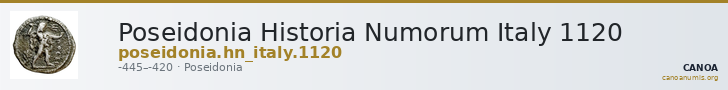 Poseidonia Historia Numorum Italy 1120 — CANOA