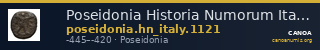 Poseidonia Historia Numorum Italy 1121 — CANOA