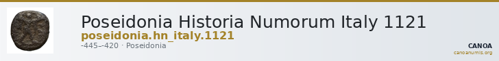 Poseidonia Historia Numorum Italy 1121 — CANOA