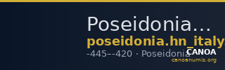 Poseidonia Historia Numorum Italy 1123 — CANOA