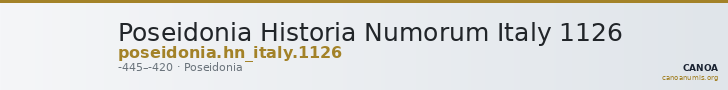 Poseidonia Historia Numorum Italy 1126 — CANOA