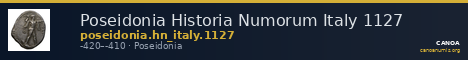 Poseidonia Historia Numorum Italy 1127 — CANOA