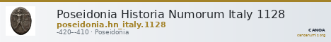Poseidonia Historia Numorum Italy 1128 — CANOA