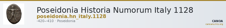 Poseidonia Historia Numorum Italy 1128 — CANOA