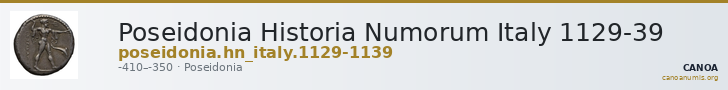Poseidonia Historia Numorum Italy 1129-39 — CANOA